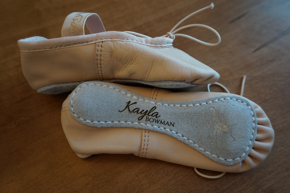 Laser engraved / personalized ballet slippers