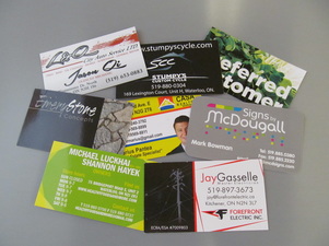 Business cards & preferred customer cards, full colour